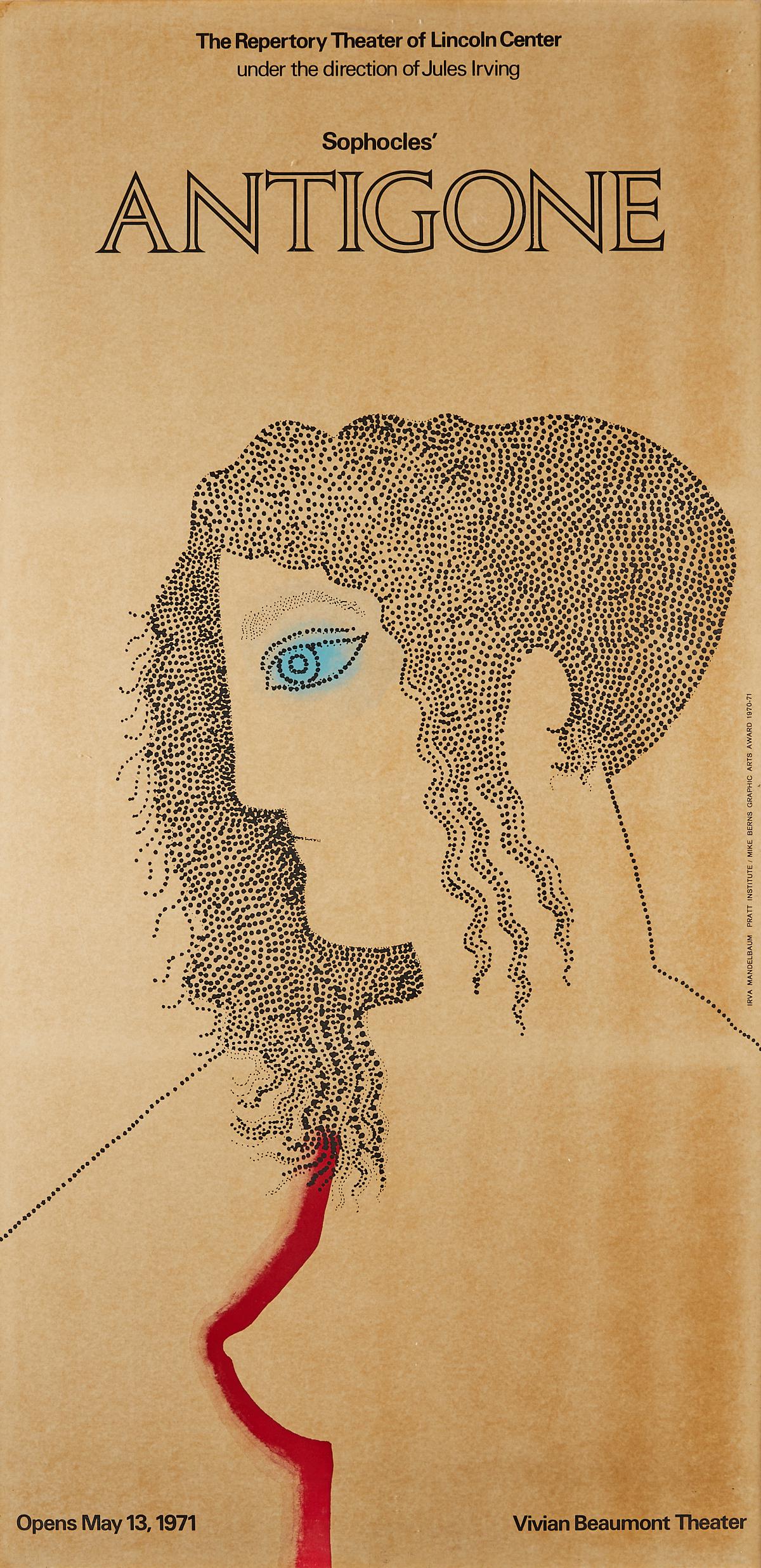 Large 1971 Antigone Broadway Poster (1 of 10)