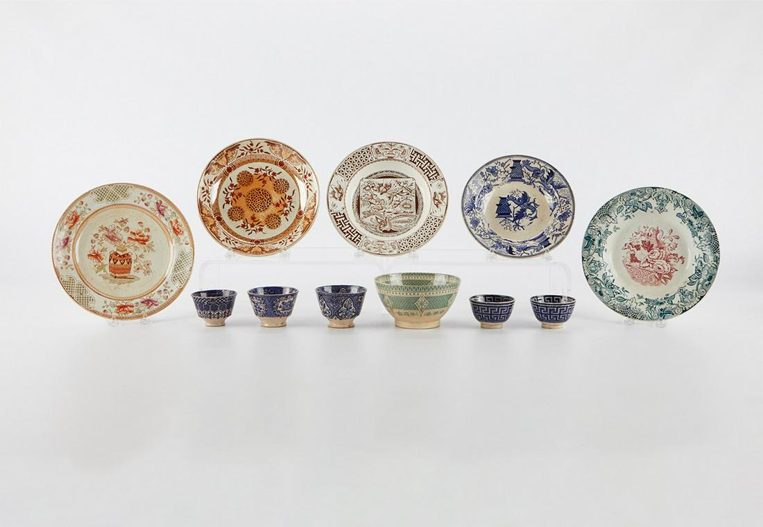 11 Transferware Rice Plates - Bell & Regout (1 of 20)