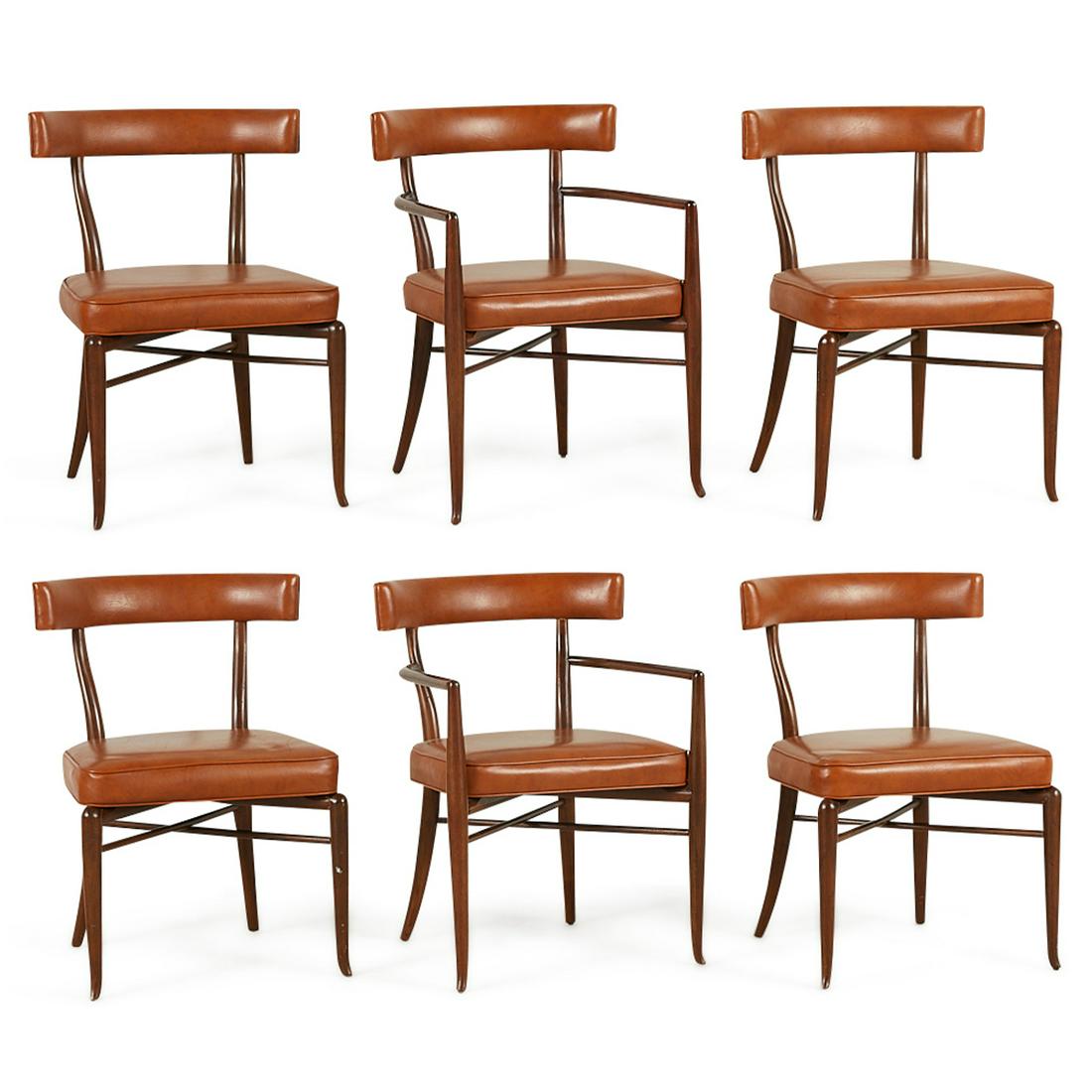 Set 6 T.H. Robsjohn-Gibbings MCM Klismos Chairs (1 of 20)