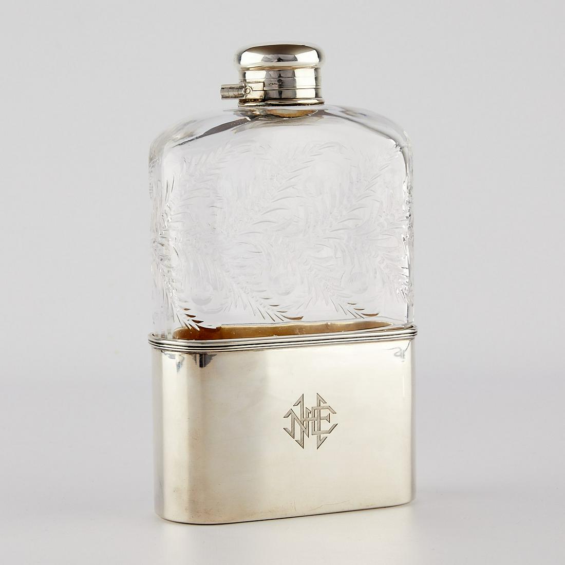Large Tiffany & Co. Sterling & Glass Flask (1 of 20)