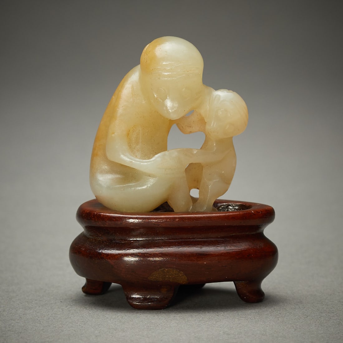 Chinese Pale Russet Jade Monkey Carving (1 of 8)