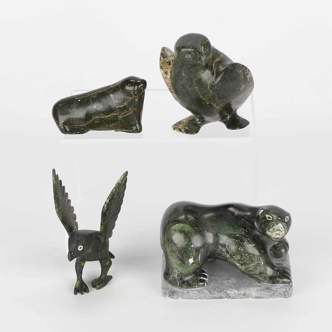 4 Inuit Soapstone Carved Animals (1 of 20)