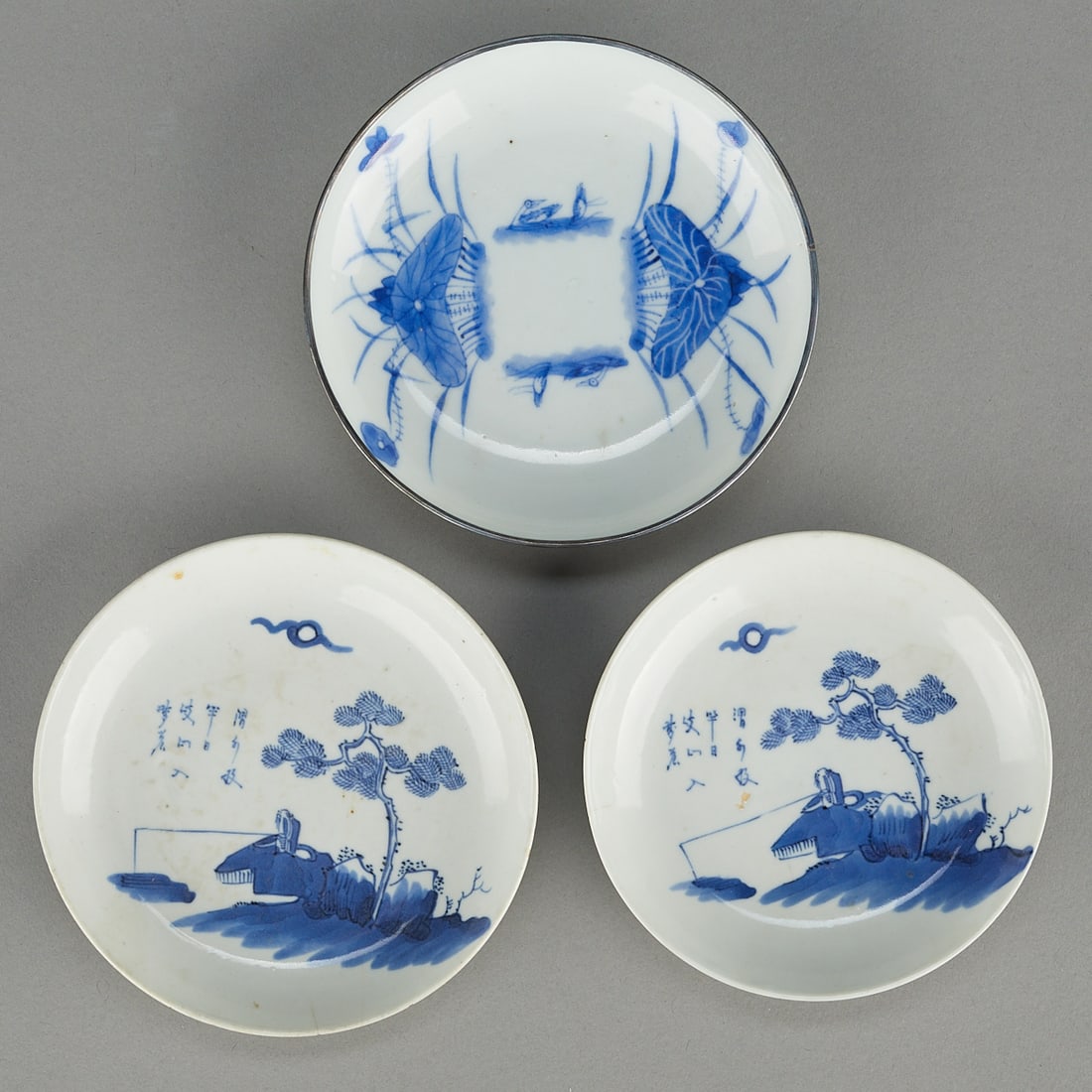 3 Chinese Bleu de Hue Porcelain Dishes (1 of 11)