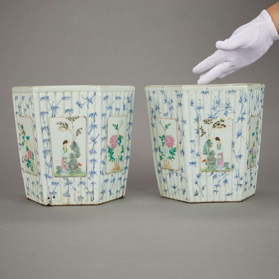 Pr 19th c. Chinese Porcelain Famille Rose Planters (1 of 14)