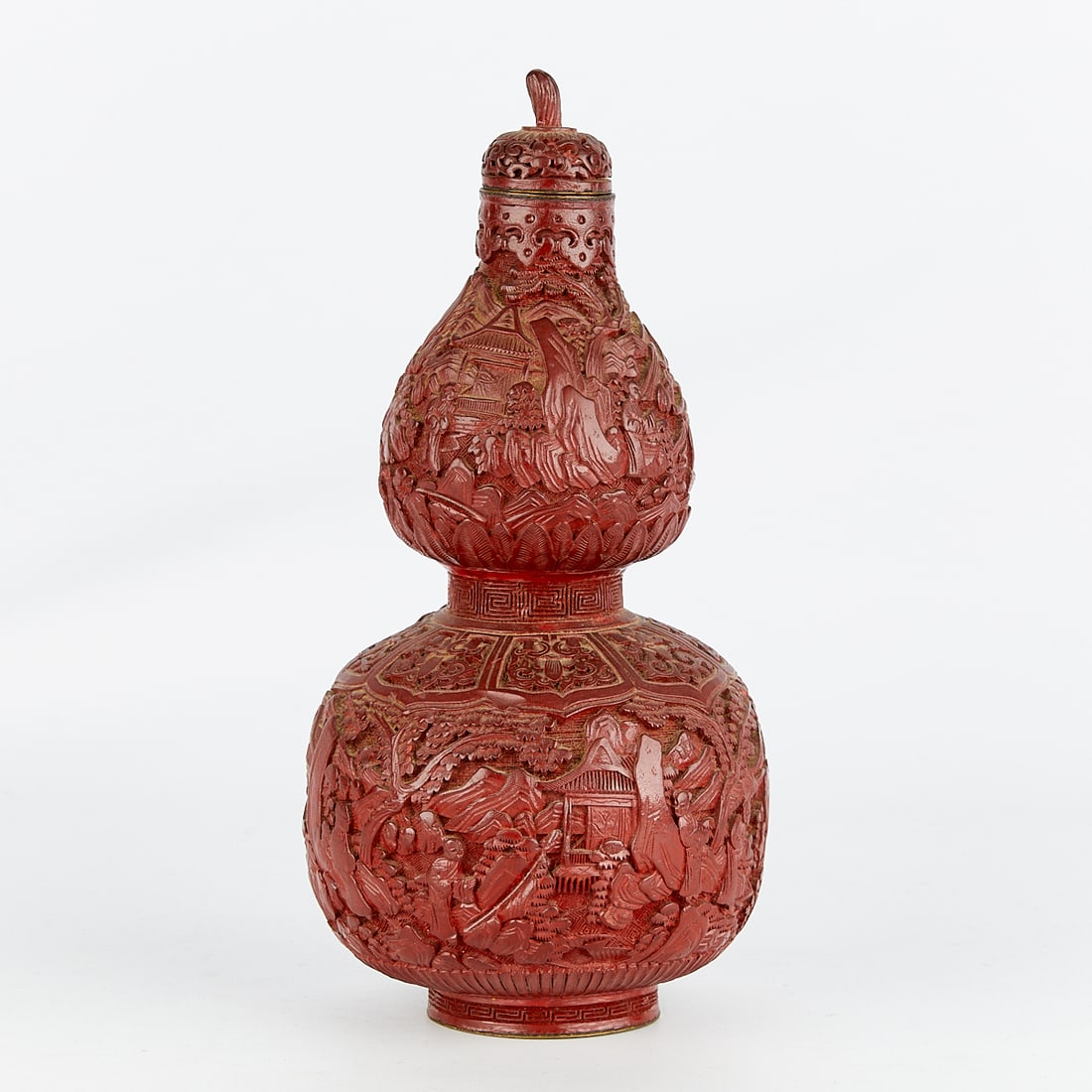 Chinese Cinnabar Lacquer Double Gourd Vessel (1 of 9)