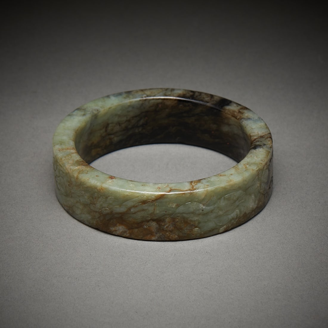 Chinese Carved Jade Bangle w/ Horses (1 of 14)