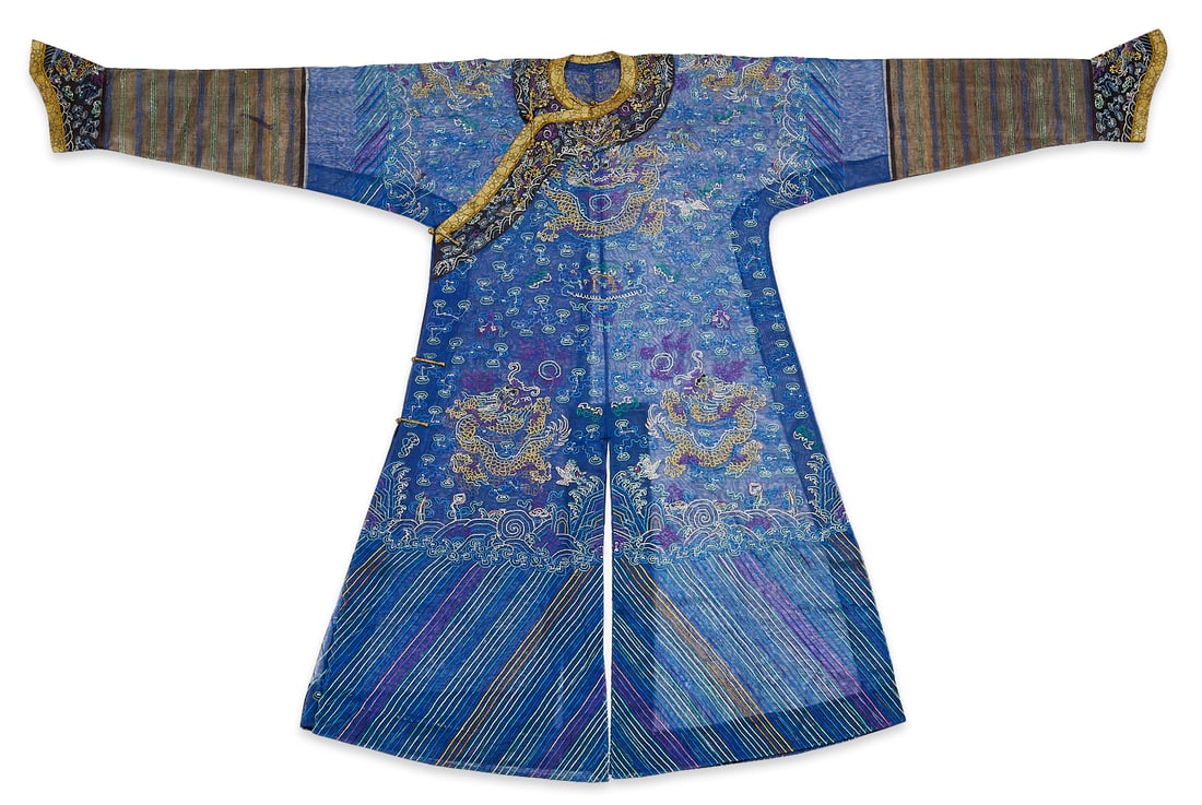 19th c. Chinese Silk Summer Robe (1 of 12)