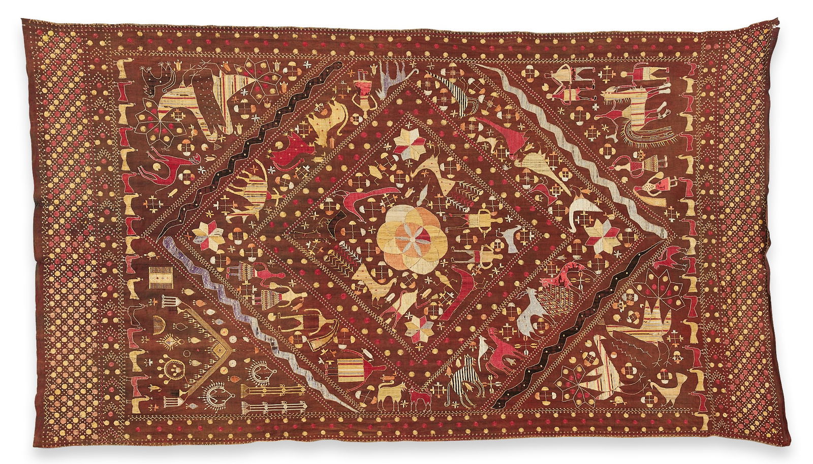 Indian Punjabi Embroidered Sainchi Phulkari (1 of 8)