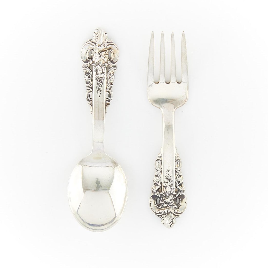 Set 2 Sterling "Grand Baroque" Children's Flatware (1 of 6)