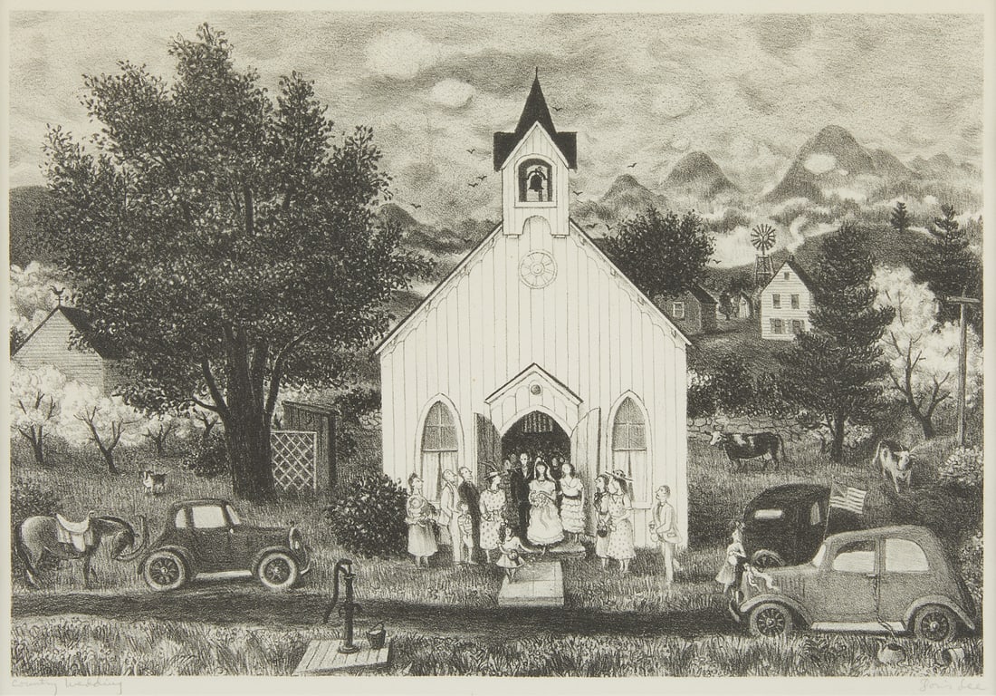 Doris Lee "Country Wedding" Lithograph 1942 (1 of 7)