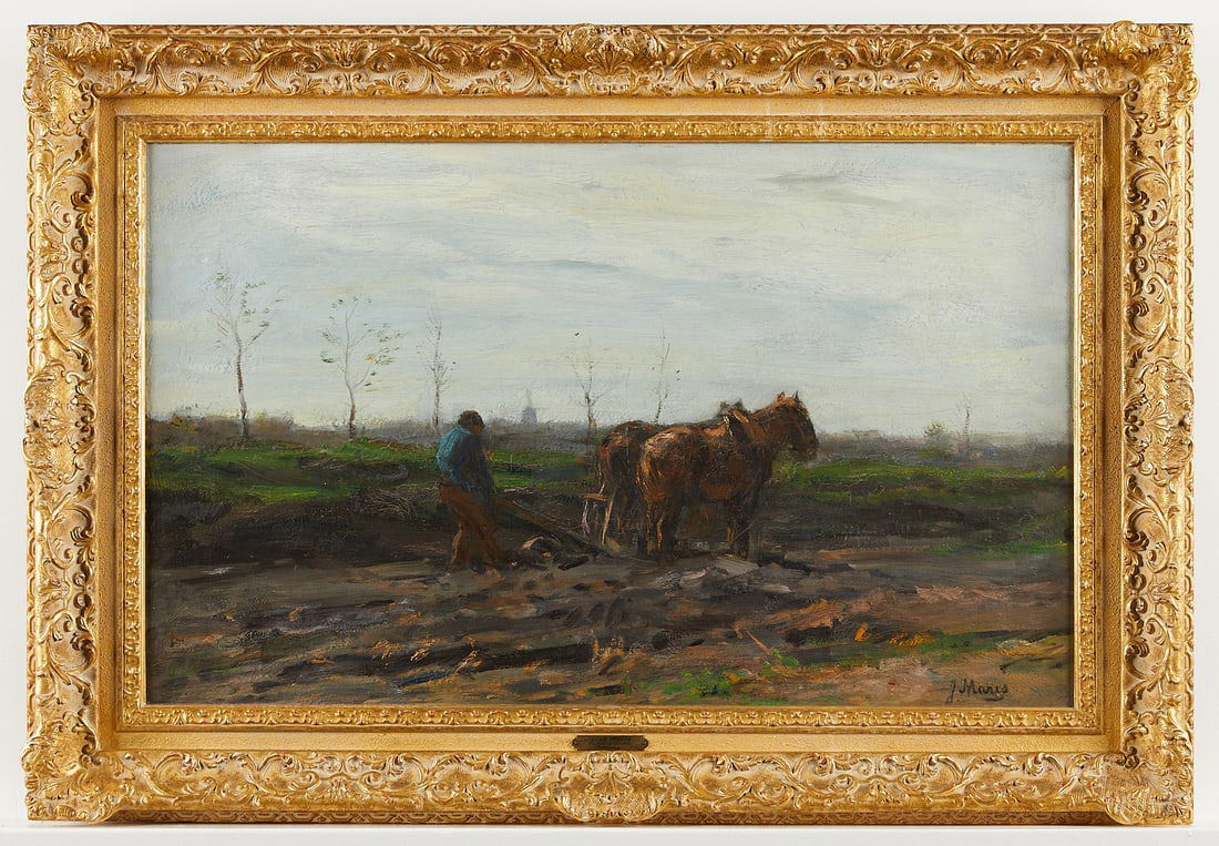 Jacob Maris "Plowing" Landscape Painting (1 of 9)
