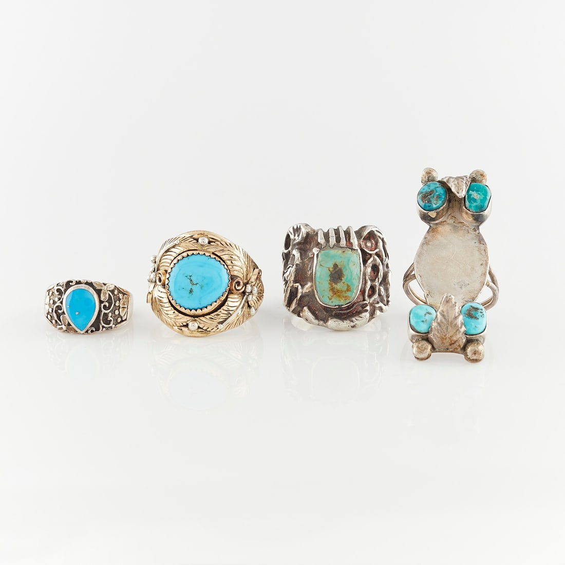 Group of 4 Southwest Silver Rings (1 of 16)