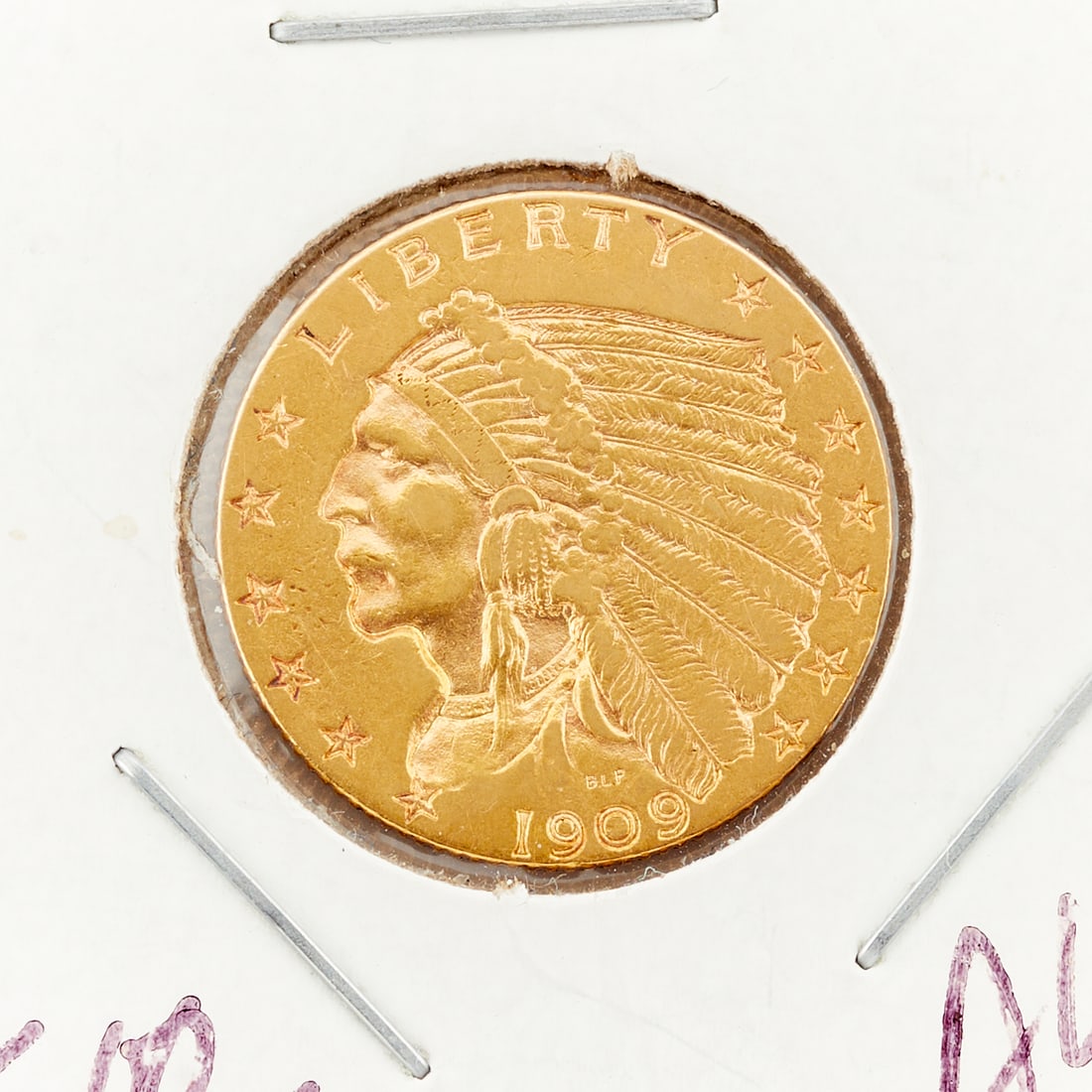 1909 $2.5 Indian Head Gold Coin (1 of 4)