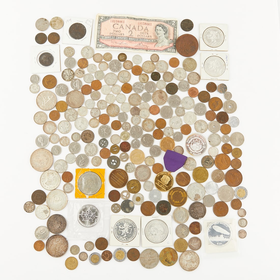 Large Group of 156 Foreign Coins (1 of 2)