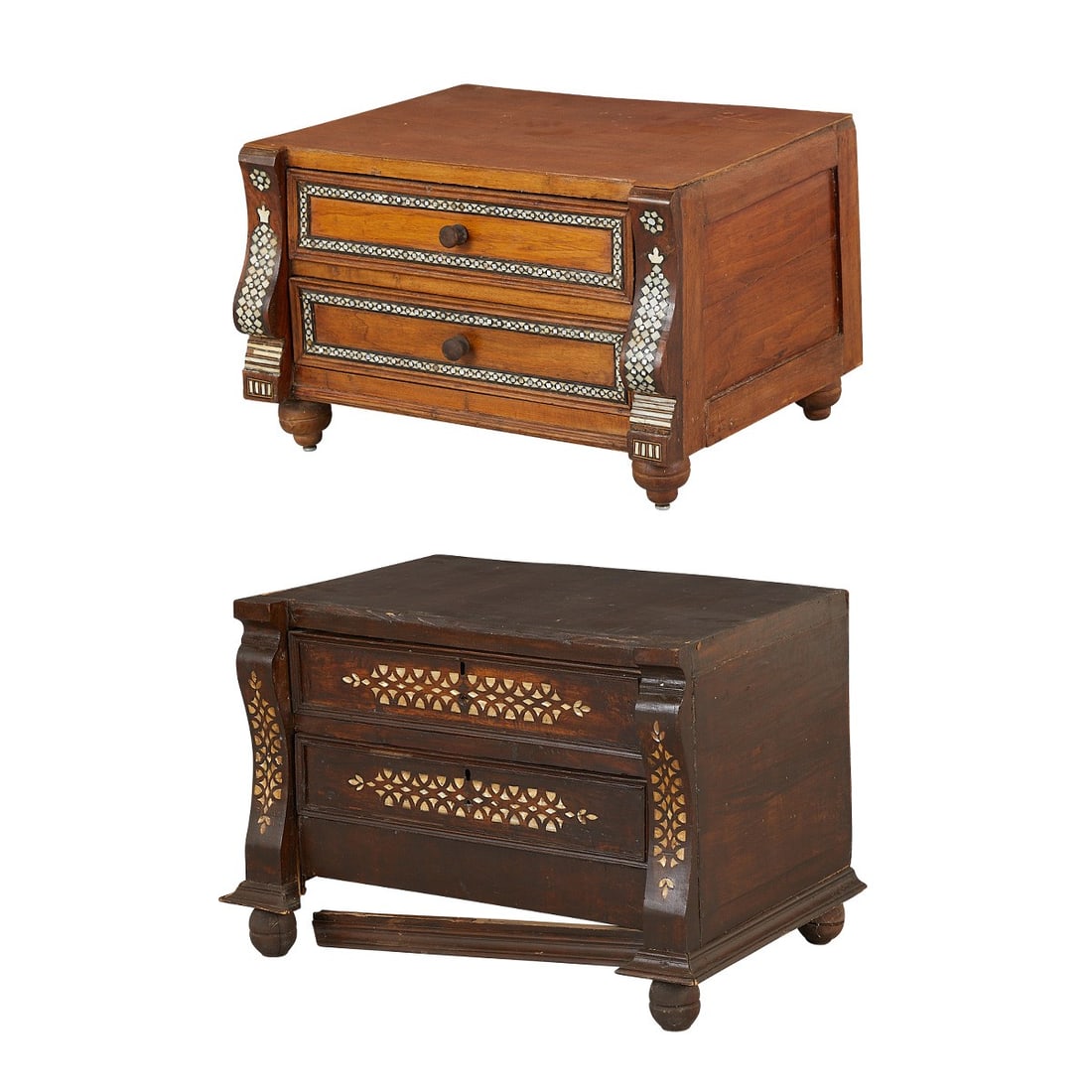 2 Syrian Mother of Pearl Inlaid Wood End Tables (1 of 20)