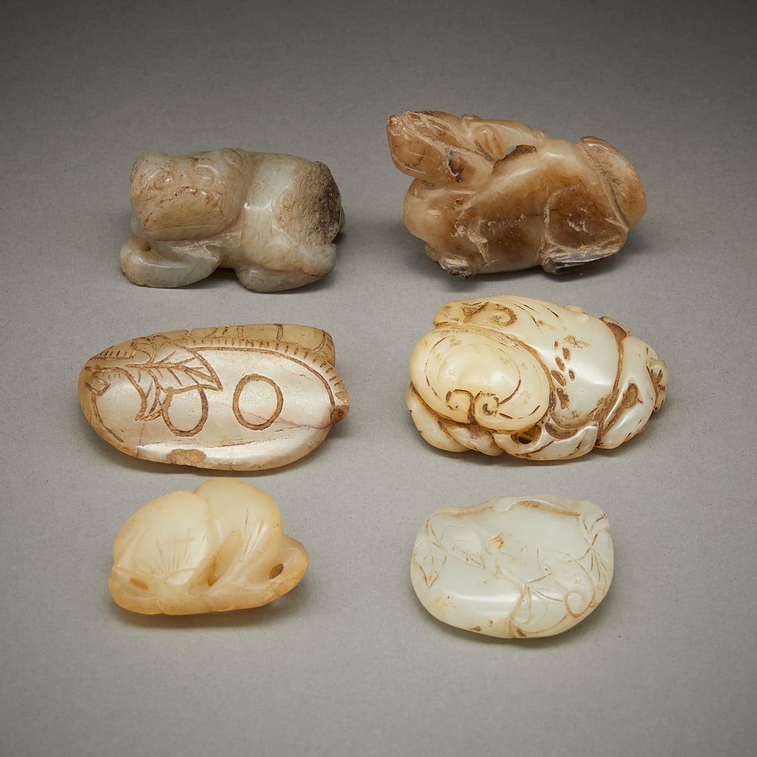 6 Pieces Carved Chinese Jade (1 of 9)