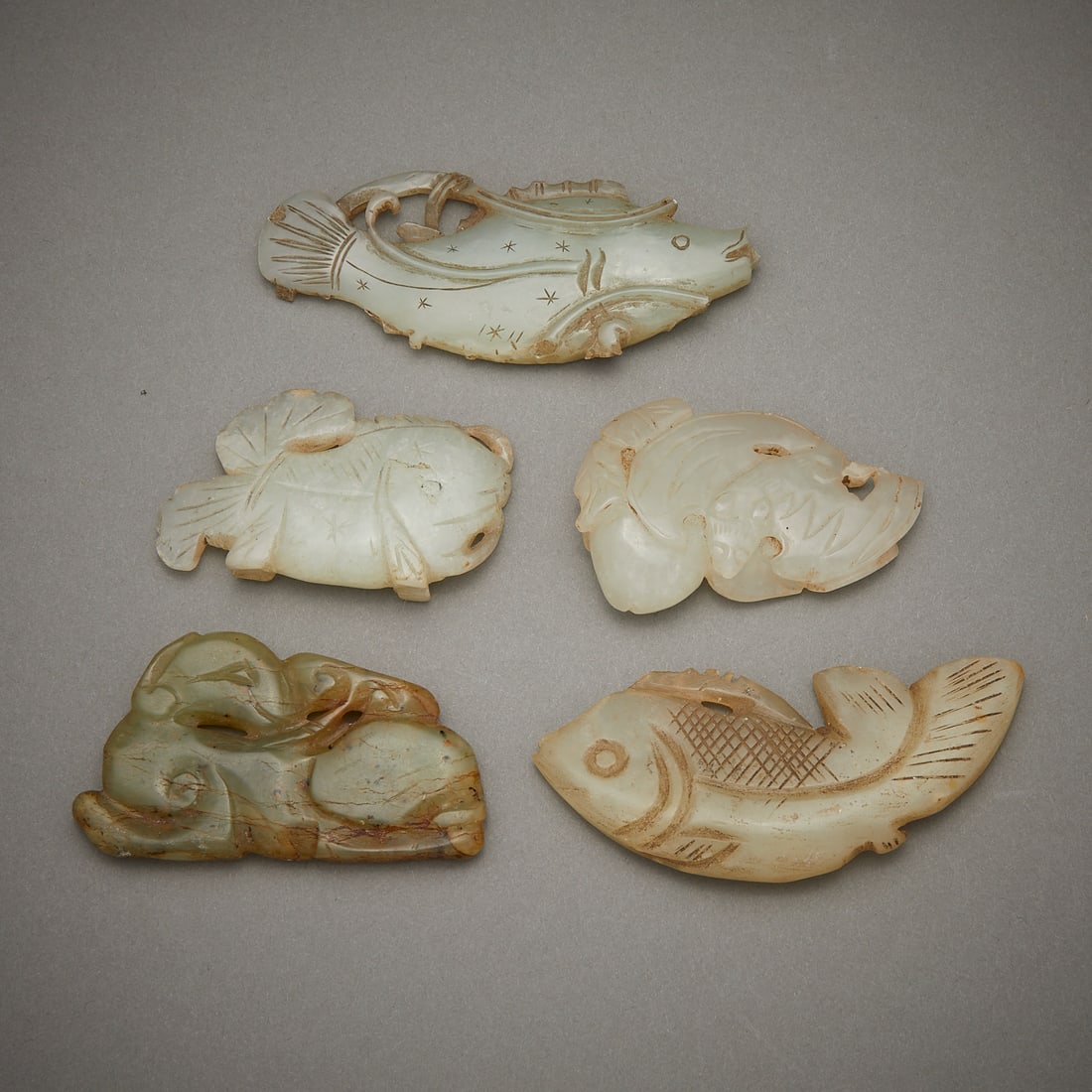 5 Pieces Chinese Jade Animals (1 of 8)