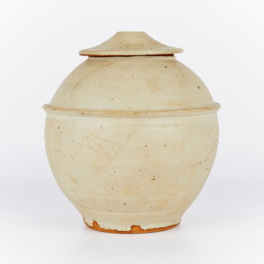 Warren MacKenzie Ceramic Lidded Vessel - Marked (1 of 9)