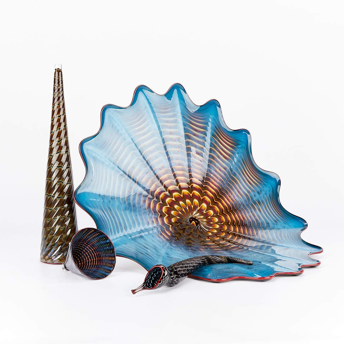 Set 4 Dale Chihuly Large "Persian Forms" Glass (1 of 20)