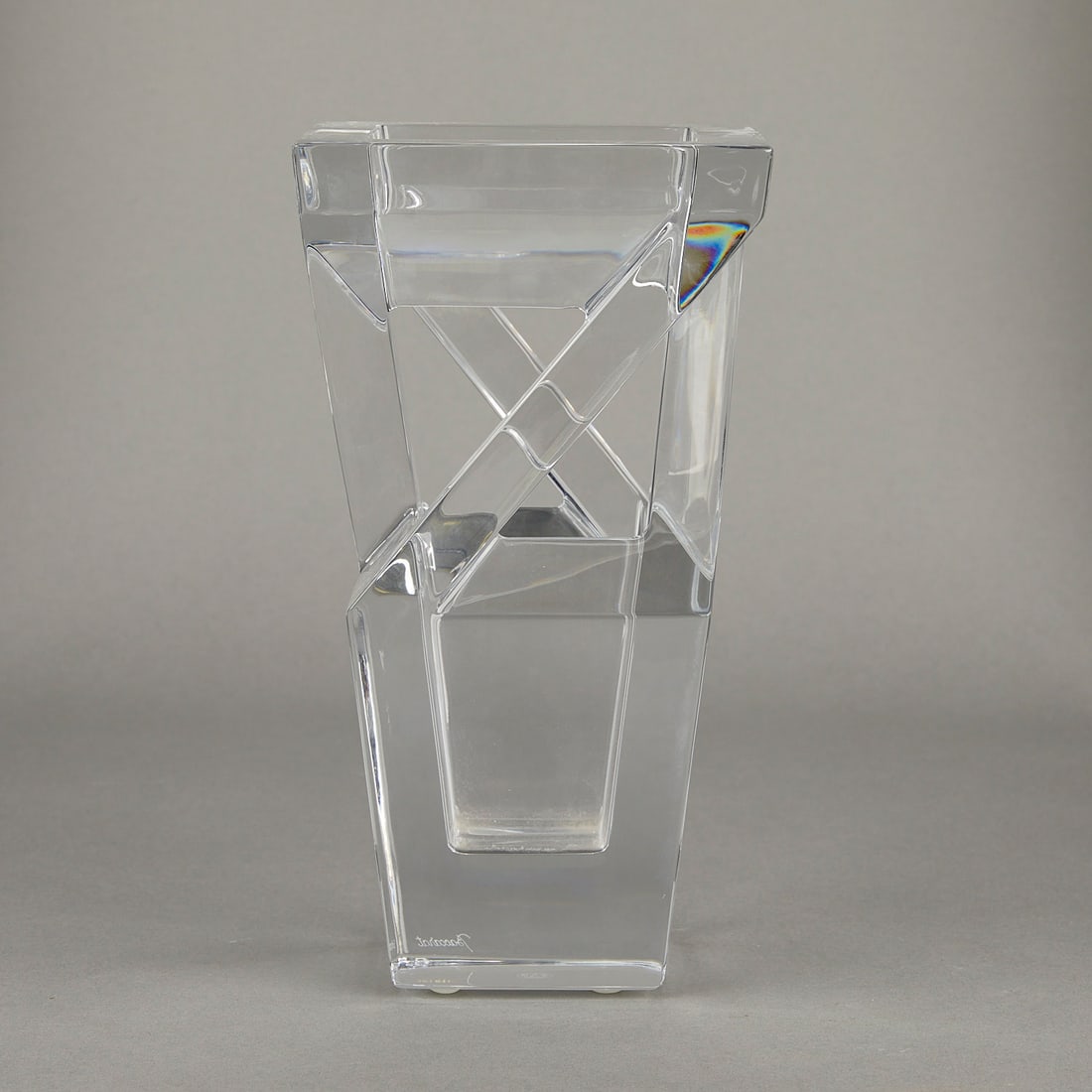 Baccarat French "Architecture" Crystal Glass Vase (1 of 8)