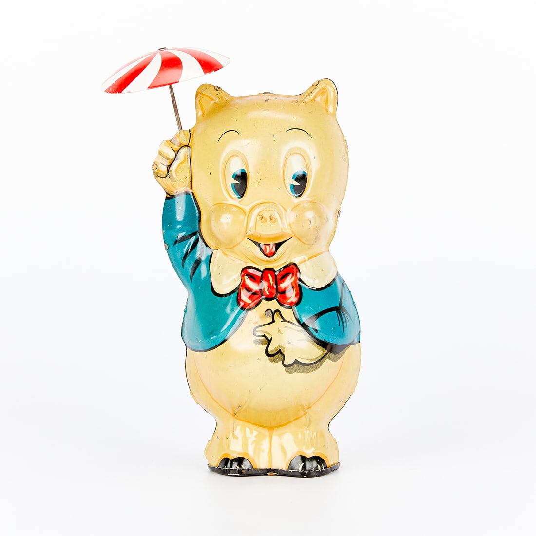 Vintage Marx Wind-up Tin Porky Pig Toy (1 of 9)