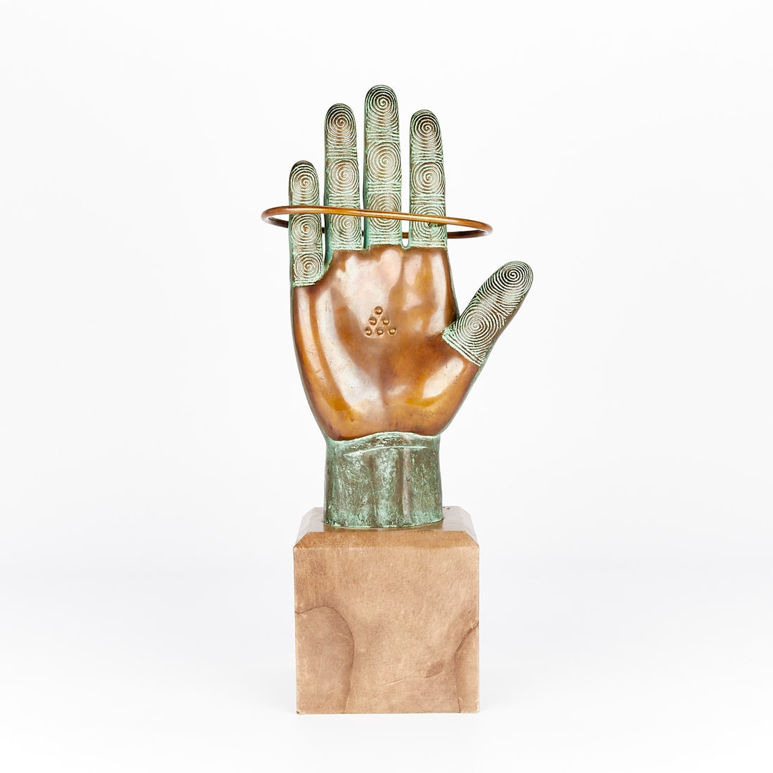 Bronze Sculpture of a Hand with Halo 1976 (1 of 9)