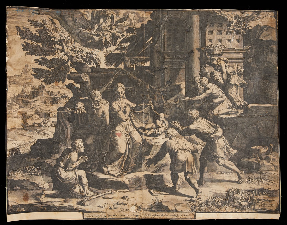 Jan Sadeler "Adoration of the Shepherds" Etching (1 of 12)