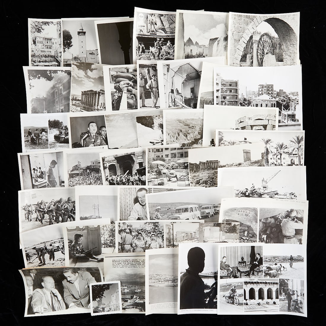 41 Lebanon and Syria Photos from Star Tribune Archives: Group of 41 gelatin silver prints and original vintage photographic reproductions related to Lebanon and Syria from the archives of the Star Tribune including subjects related to the border dispute, d
