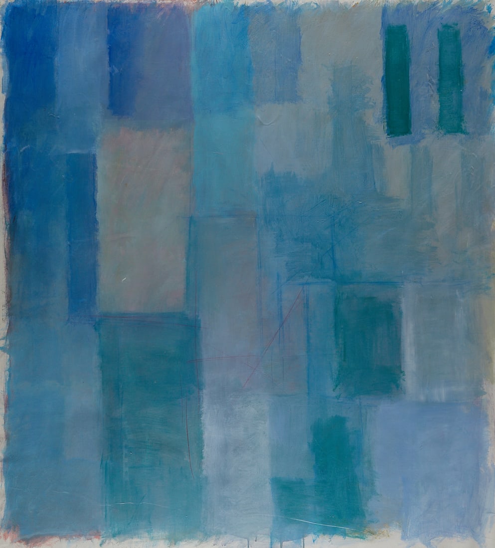 Patrick Bradley Blue Abstract Painting 1987 (1 of 6)