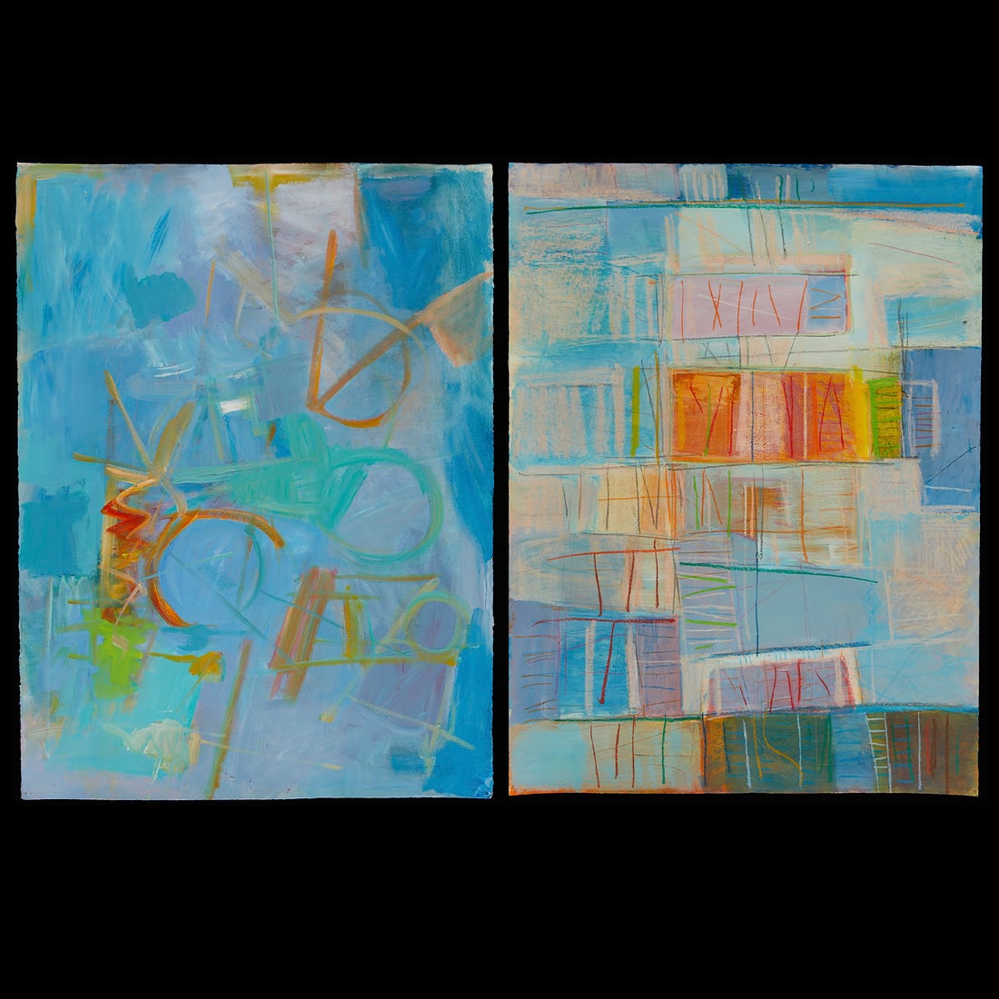 2 Patrick Bradley Abstract Acrylic Paintings (1 of 16)