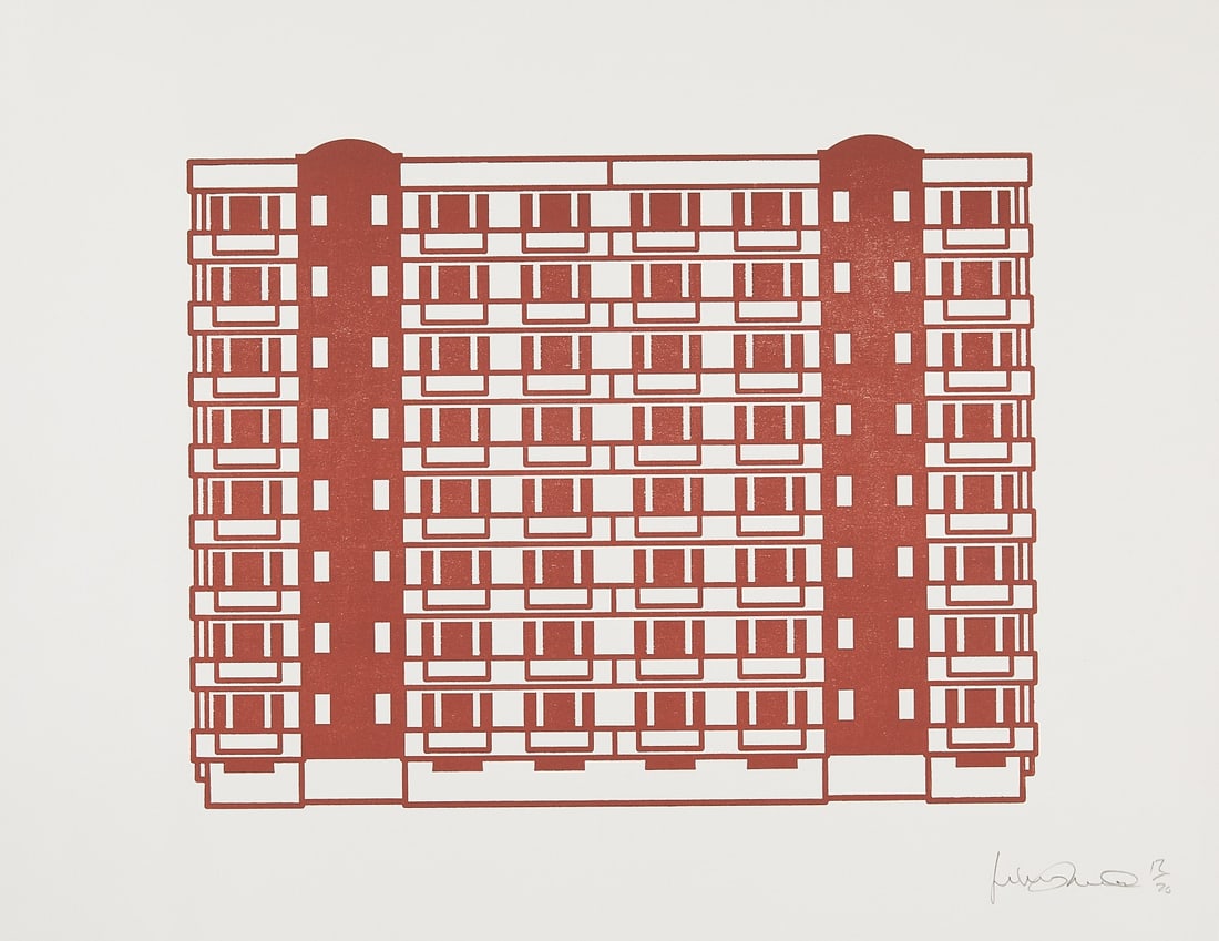 Julian Opie "Apartment 5" Woodblock Print 2021 (1 of 5)