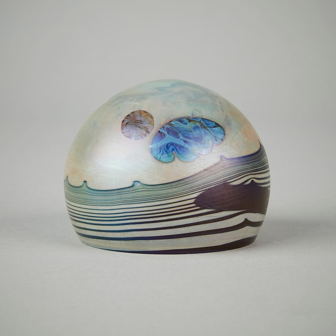 John Lewis Moon Favrile Glass Paperweight 1974 (1 of 5)