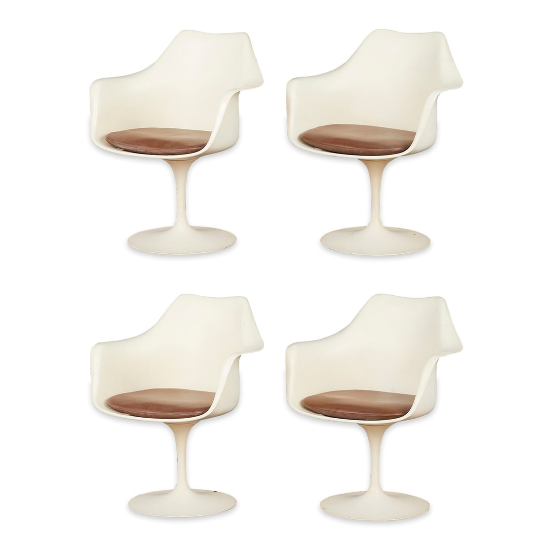 Set 4 Eero Saarinen for Knoll Tulip Shell Chairs (1 of 20)