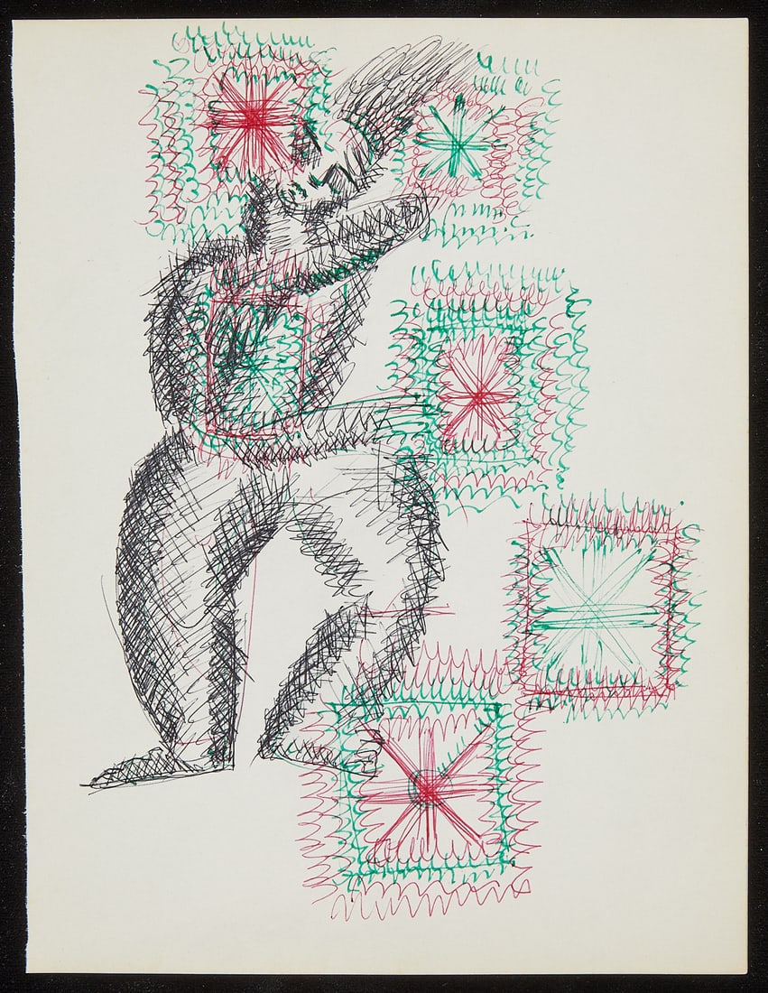 Irene Pereira Ink Sketch Figural Drawing (1 of 3)