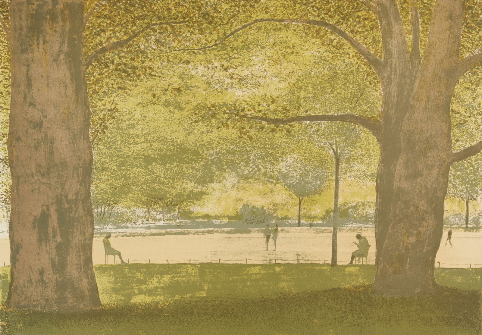 Harold Altman "Two Trees II" Lithograph (1 of 9)