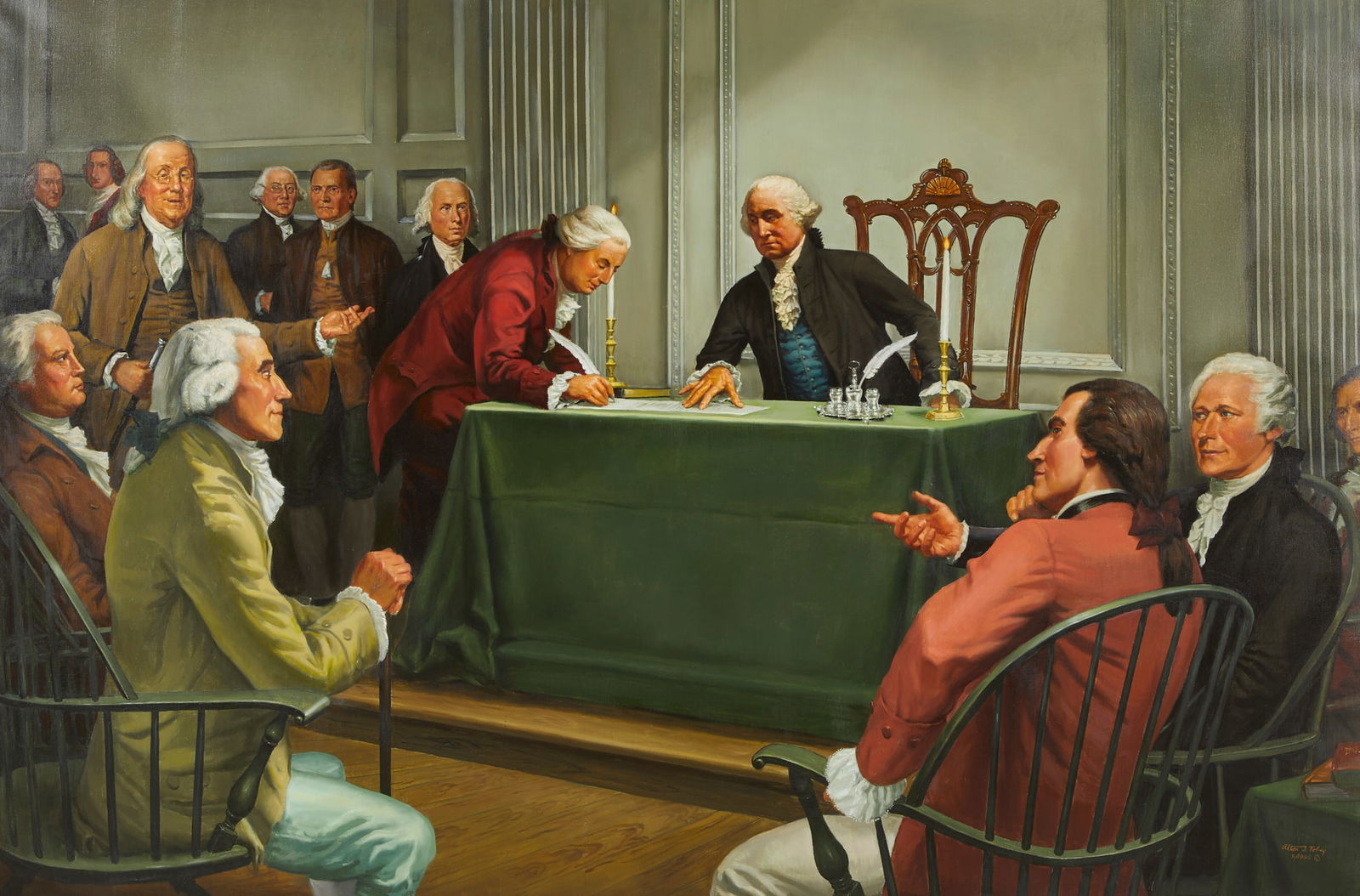 Alton Tobey "A More Perfect Union" Painting 1986 (1 of 7)