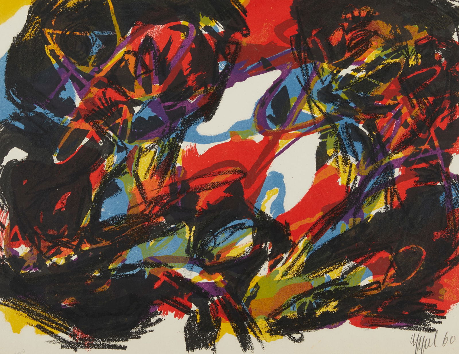 Karel Appel Abstract Lithograph 1960 (1 of 6)
