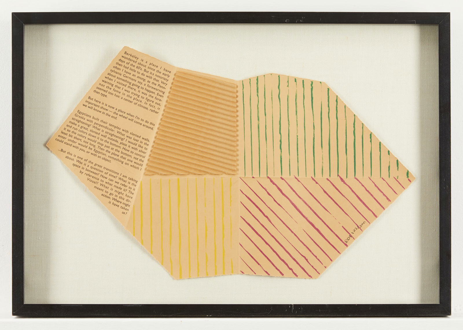 Richard Tuttle "Folded Space" Collage 1993 (1 of 9)