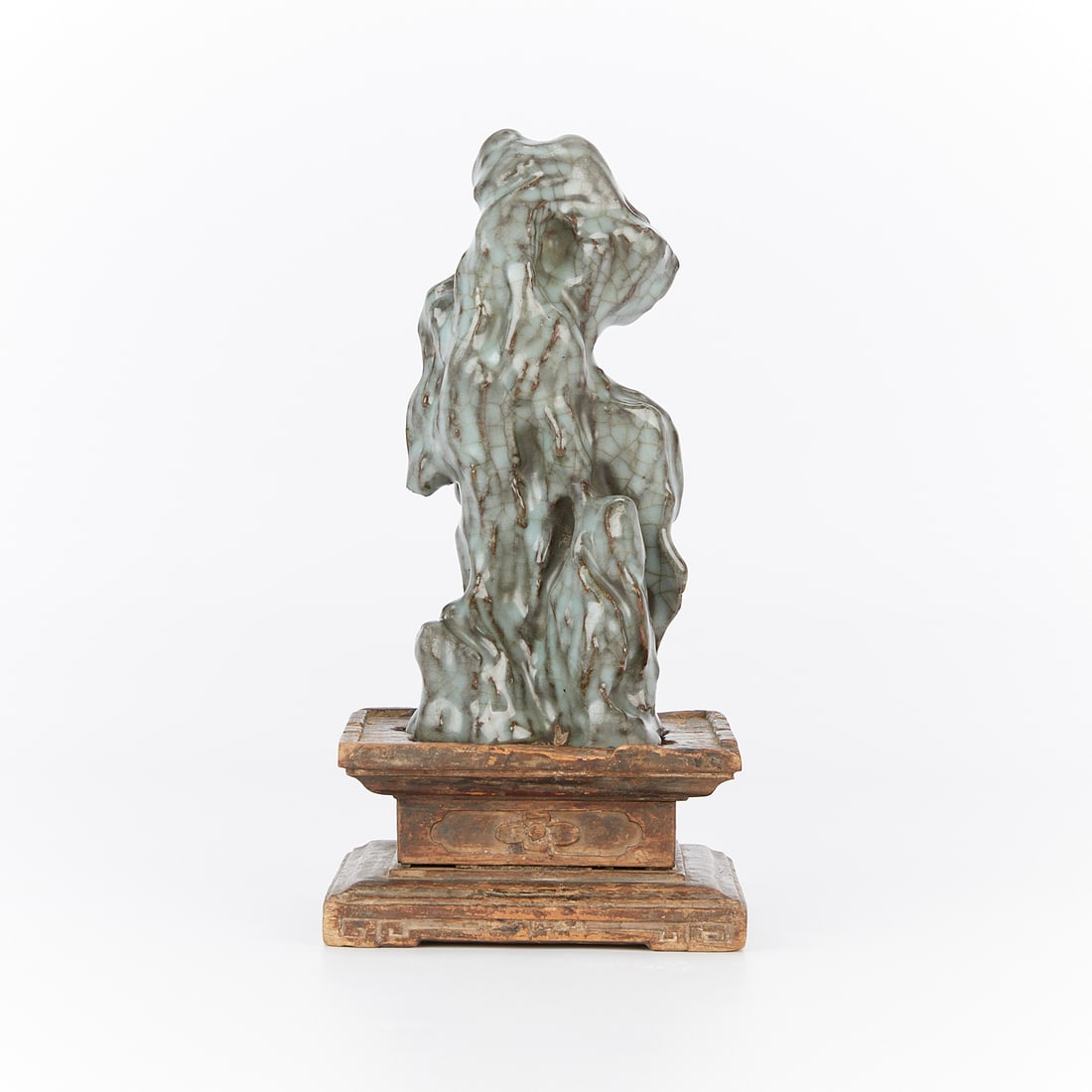 Chinese Ceramic Scholar's Rock w/ Stand (1 of 11)