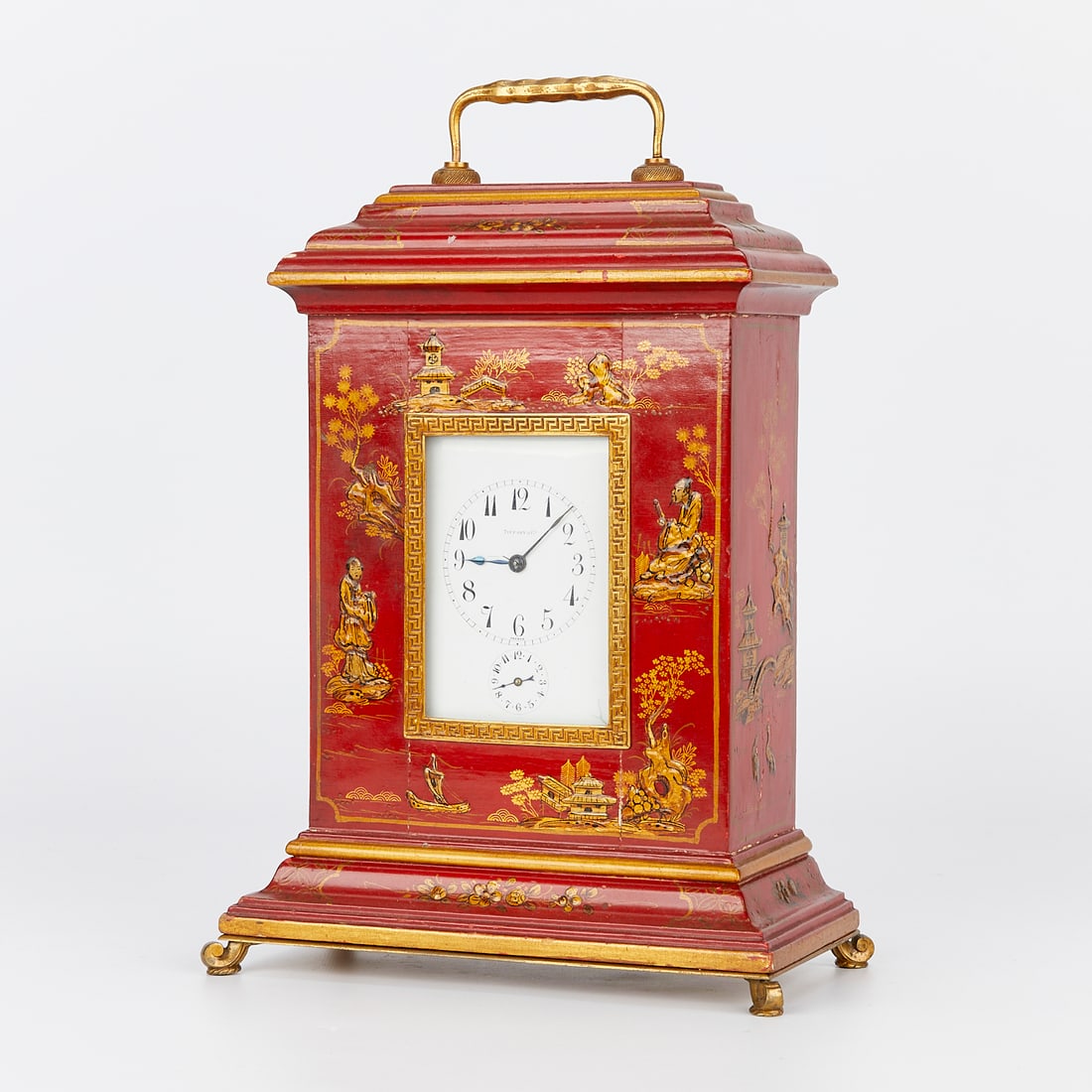 Tiffany & Co. Red Japonisme Style Clock (1 of 18)