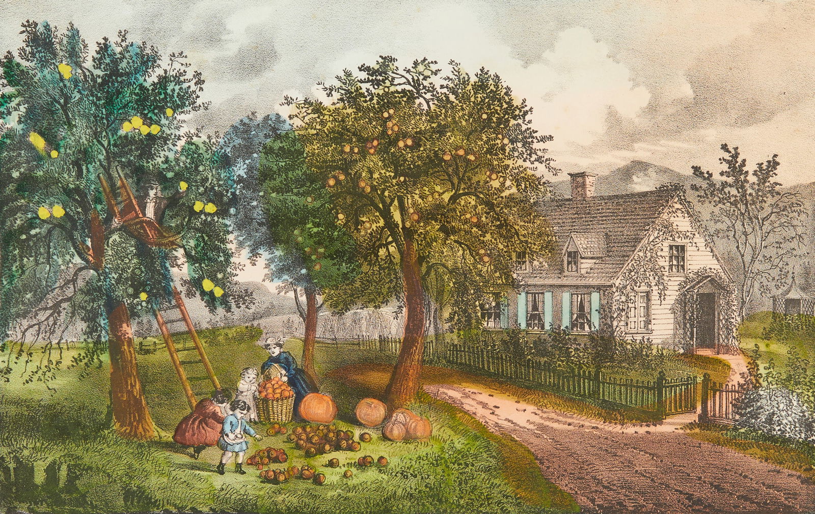 Currier & Ives "American Homestead Autumn" 1869 (1 of 8)