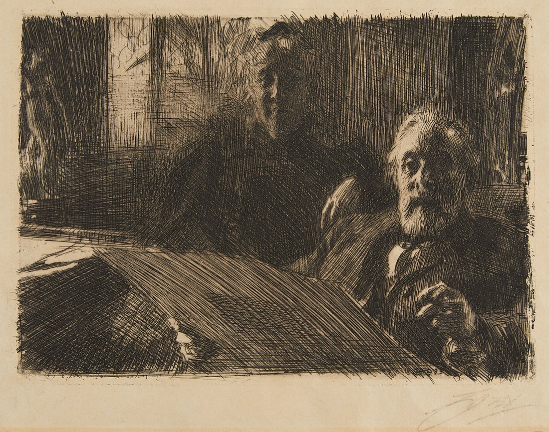 Anders Zorn "Mr. & Mrs. Furstenberg" Etching 1895 (1 of 4)