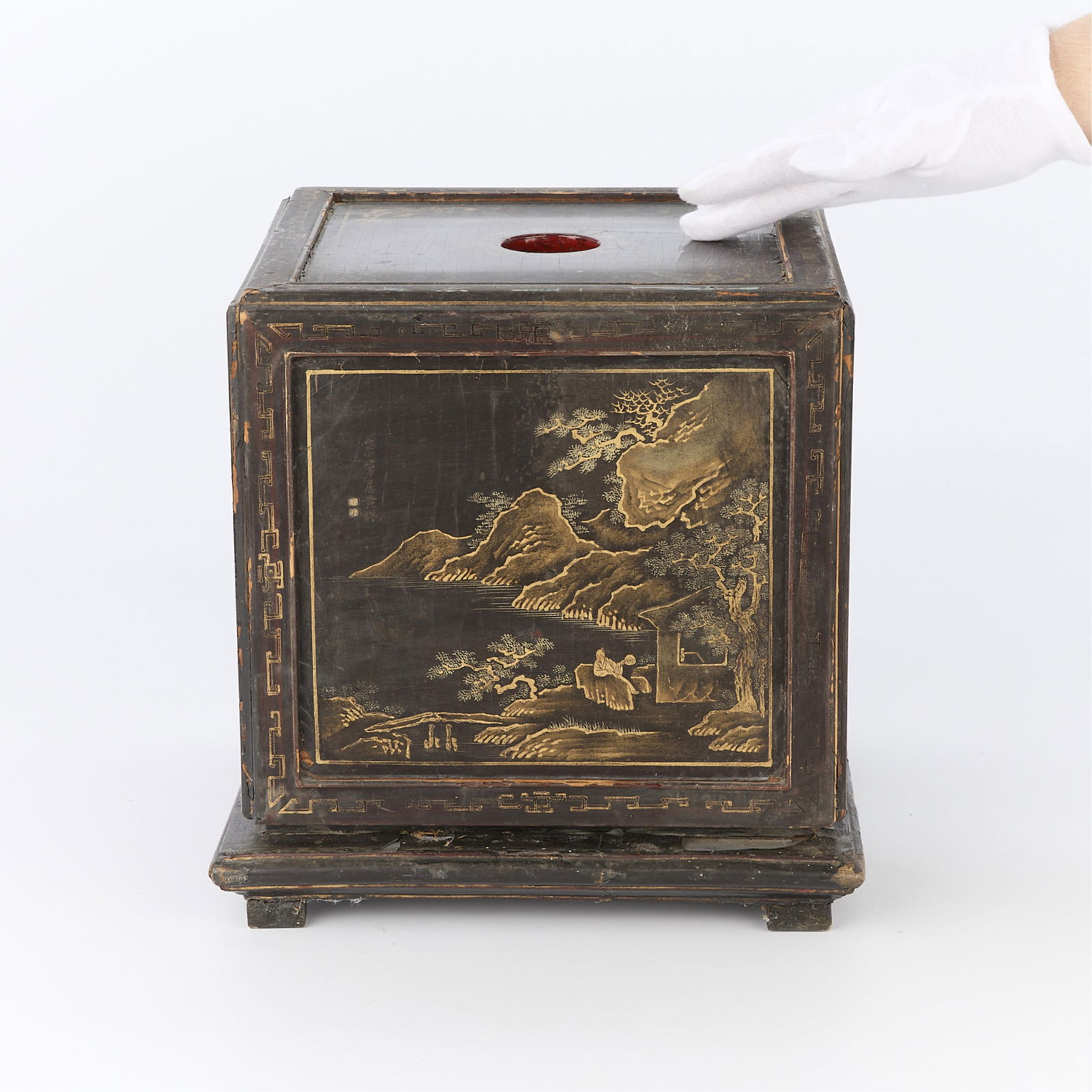 19th c. Chinese Wooden Seal Box (1 of 12)
