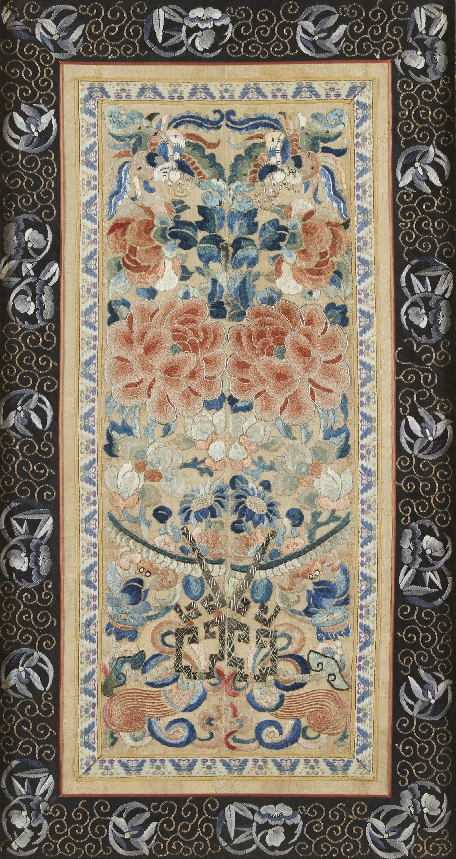 19th c. Chinese Silk Robe Embroidery Fragment (1 of 7)