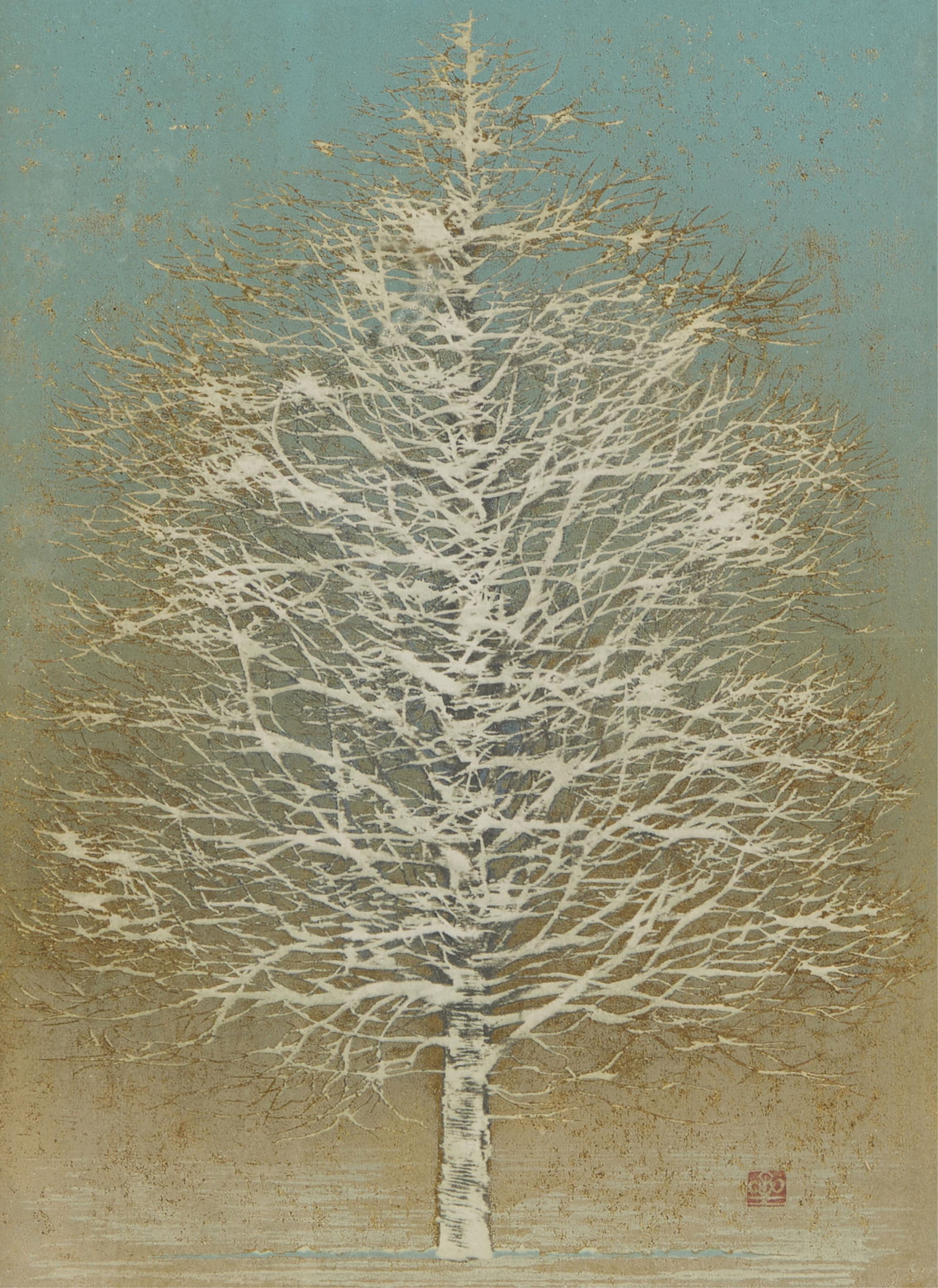 Joichi Hoshi "Early Spring" Woodblock Print 1974 (1 of 8)