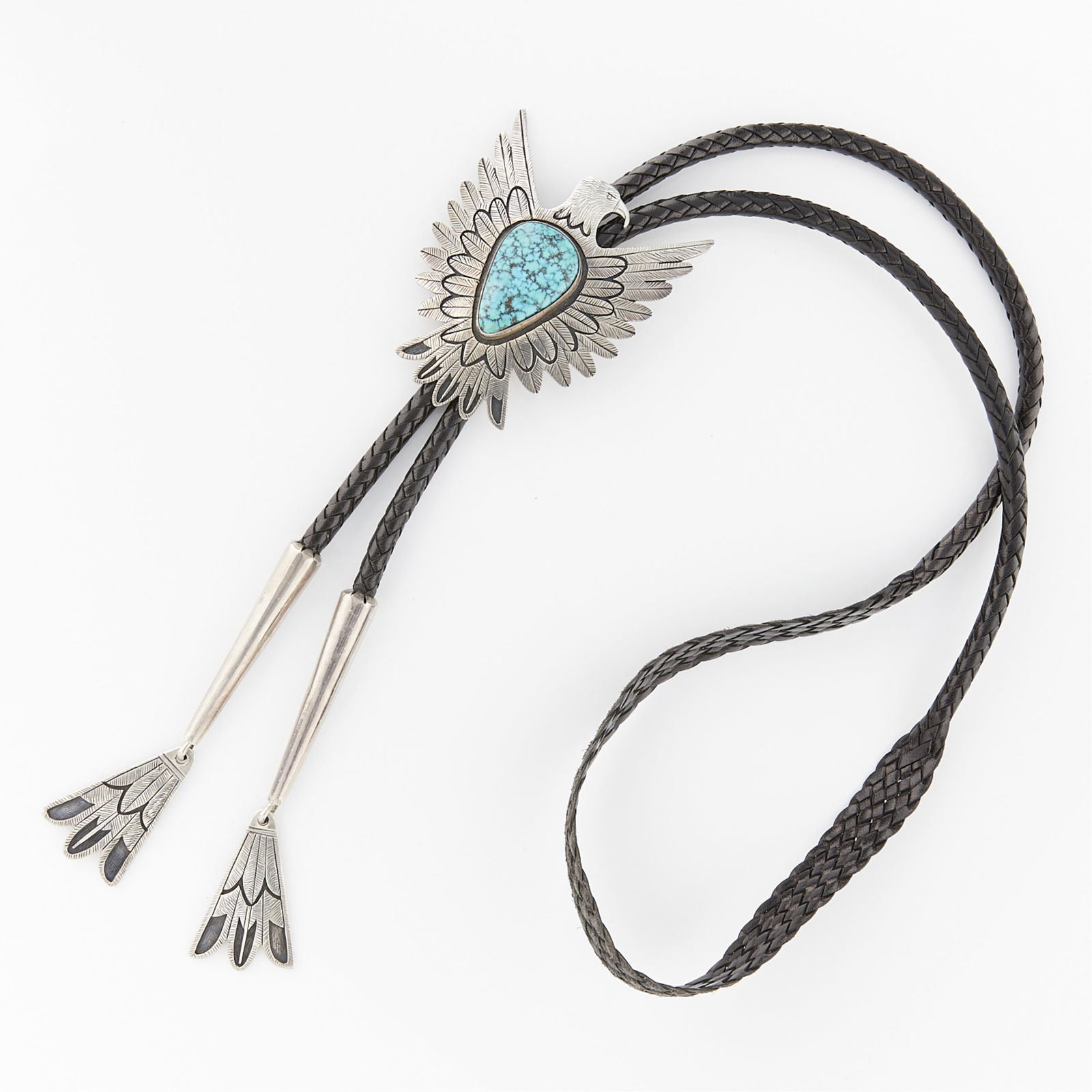 Victor Coochwytewa Eagle Form Bolo Tie (1 of 8)