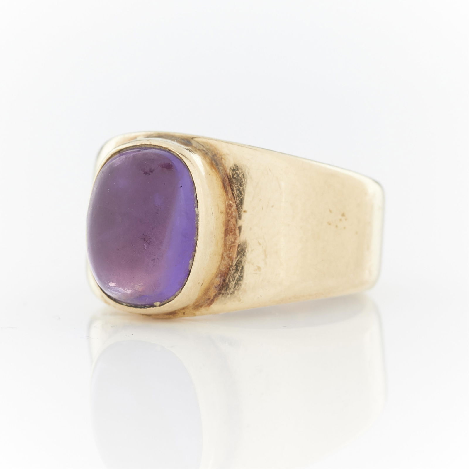 14k Yellow Gold Amethyst Bezel Ring (1 of 10)