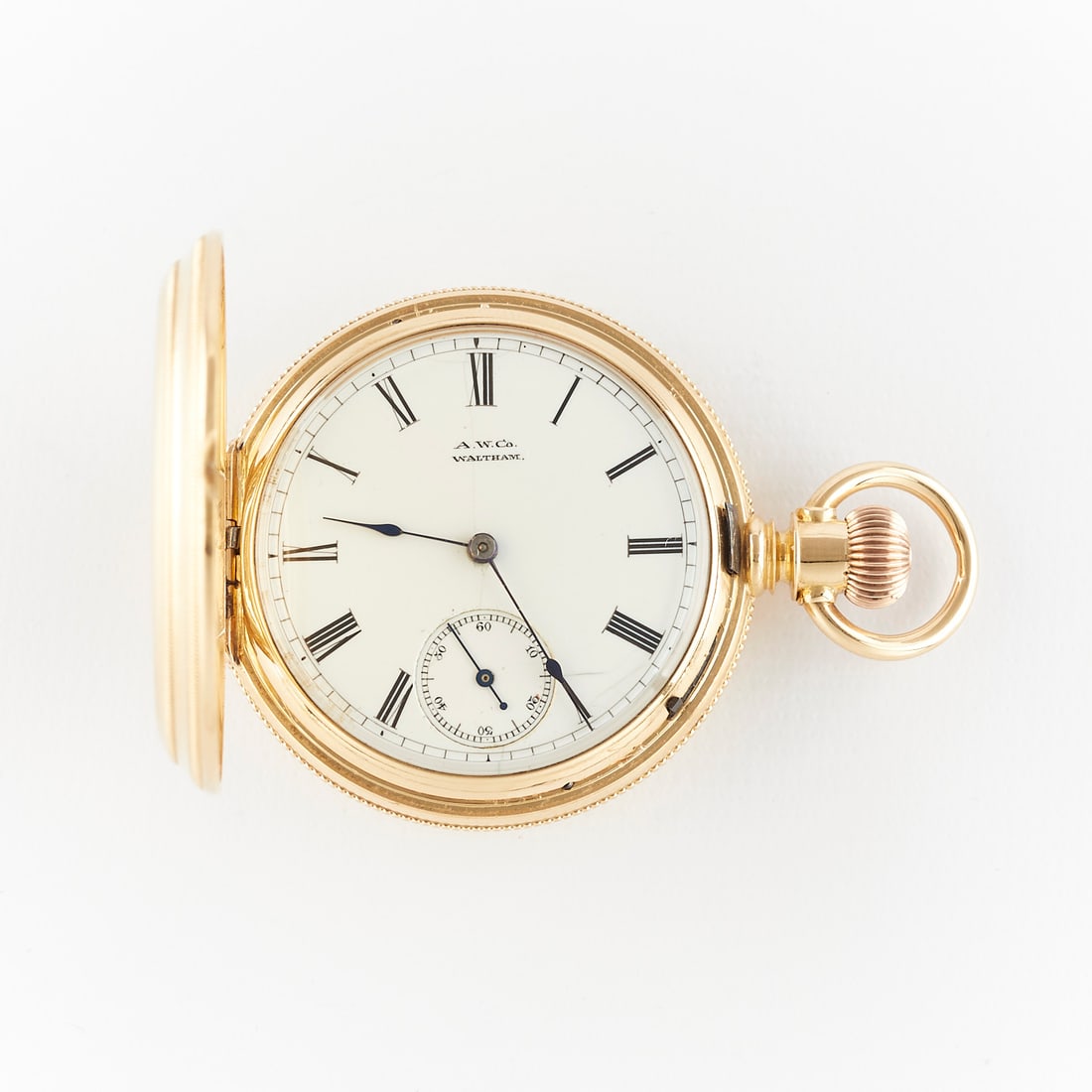 Waltham Royal 18k Gold Hunter Pocket Watch (1 of 6)