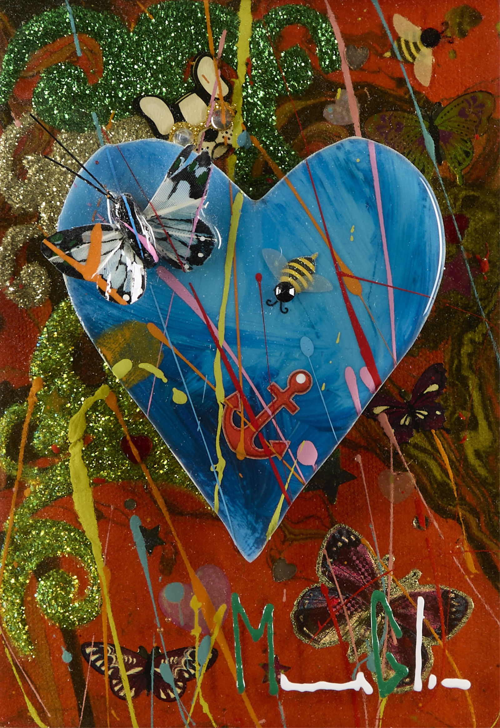 Marcus Glenn "A Little Love...Blue" Mixed Media (1 of 8)