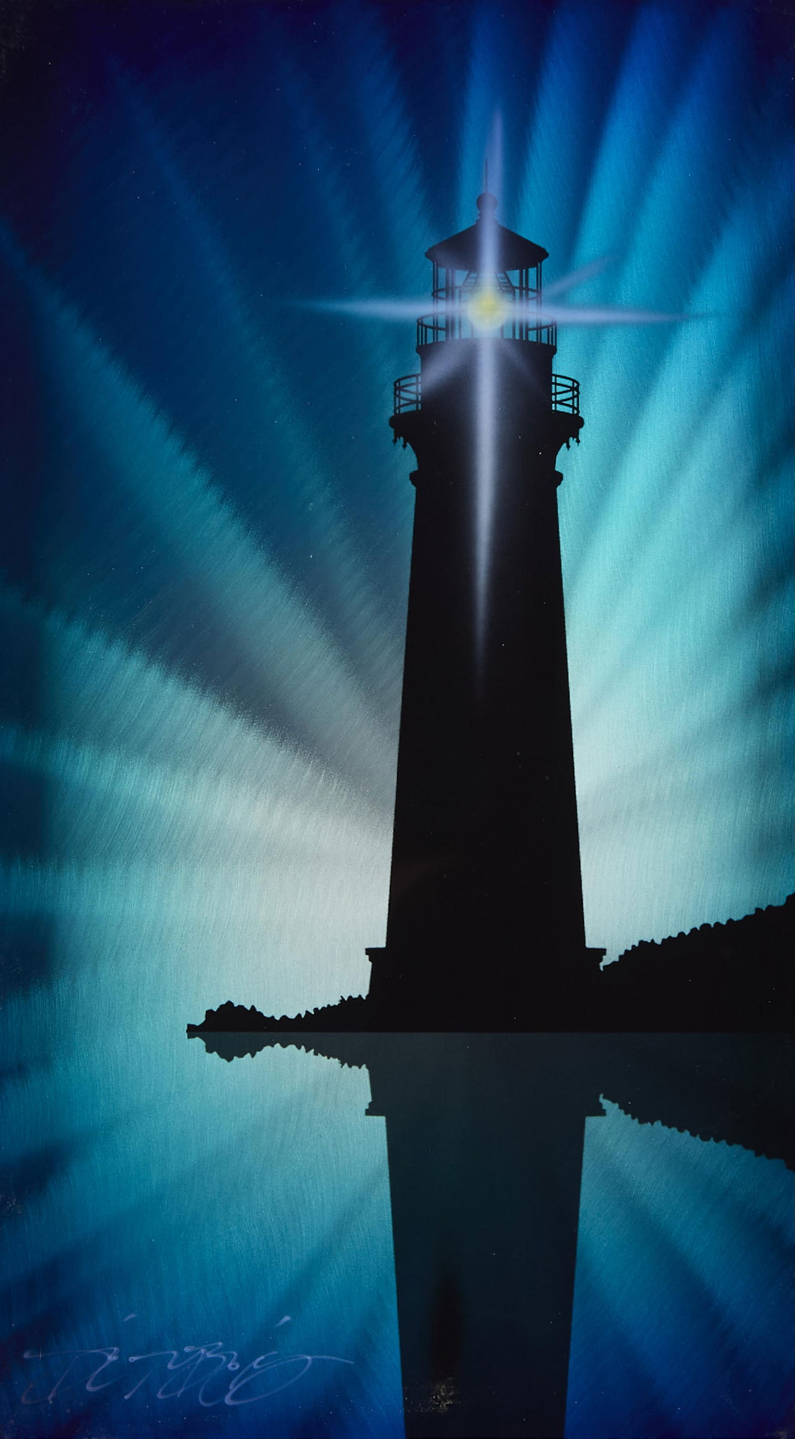 Chris DeRubeis Lighthouse Mixed Media on Aluminum (1 of 9)